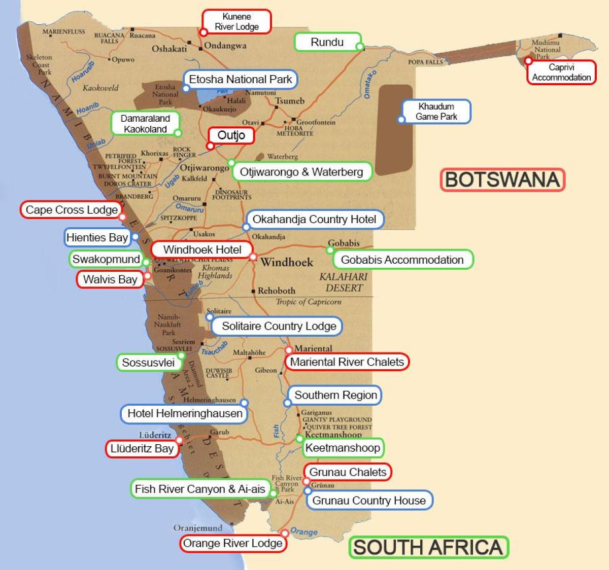 Kat jeyografik nan Namibi entwodui